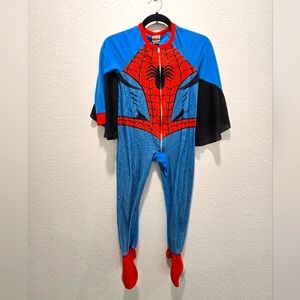 MARVEL COMICS Spiderman Youth Pajama One Piece with Wings | Youth S PTP 14.5"